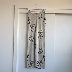 Paloma Wool Iris Floral Knit Jacquard Straight Leg Pants